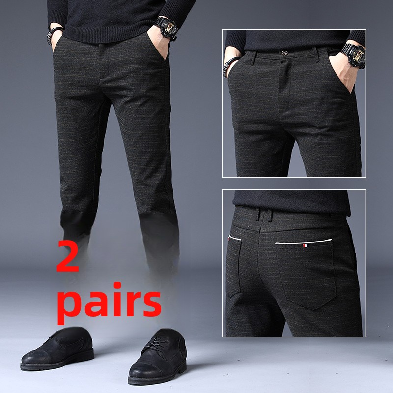 Spring Elastic Men's Casual Pa - Korean Pants Lifestyle 리뷰 및 가격