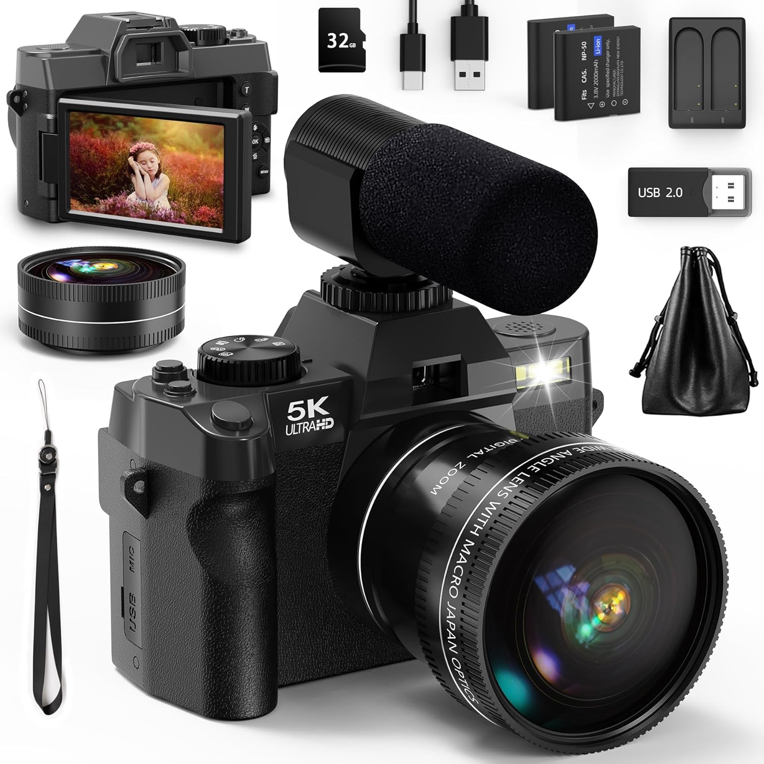 NBD 5K&48MP Digital Camera wit - Korean Lifestyle Vlog 리뷰 및 가격