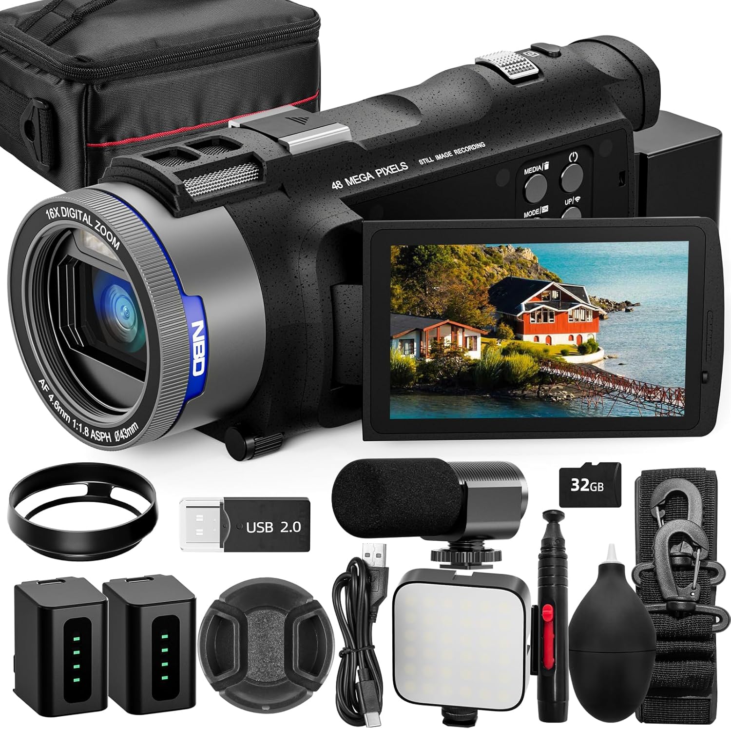 NBD 4K Camcorder Video Camera  - Korean Lifestyle Vlog 리뷰 및 가격