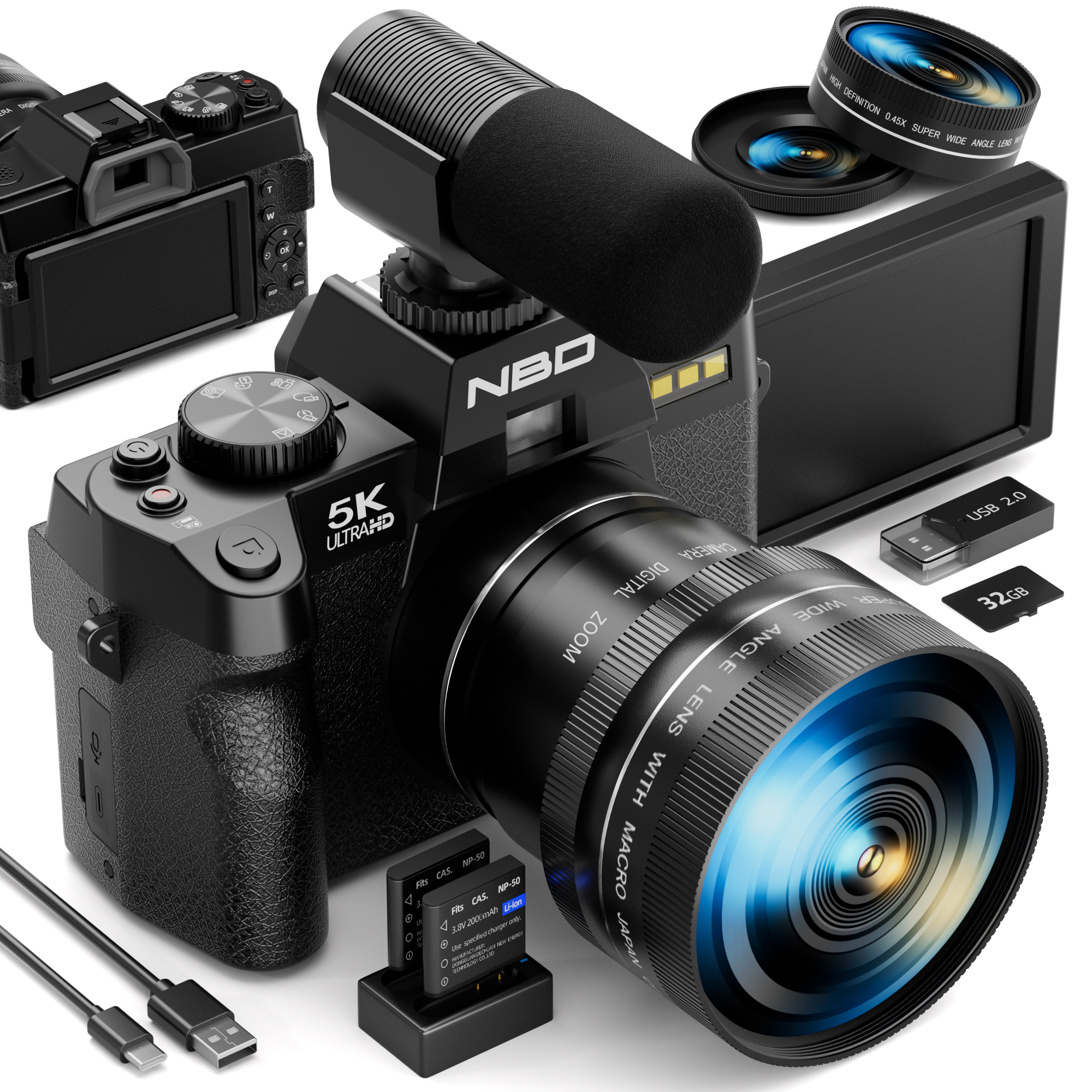 NBD 5K 48MP Digital Cameras fo - Korean Lifestyle Vlog 리뷰 및 가격