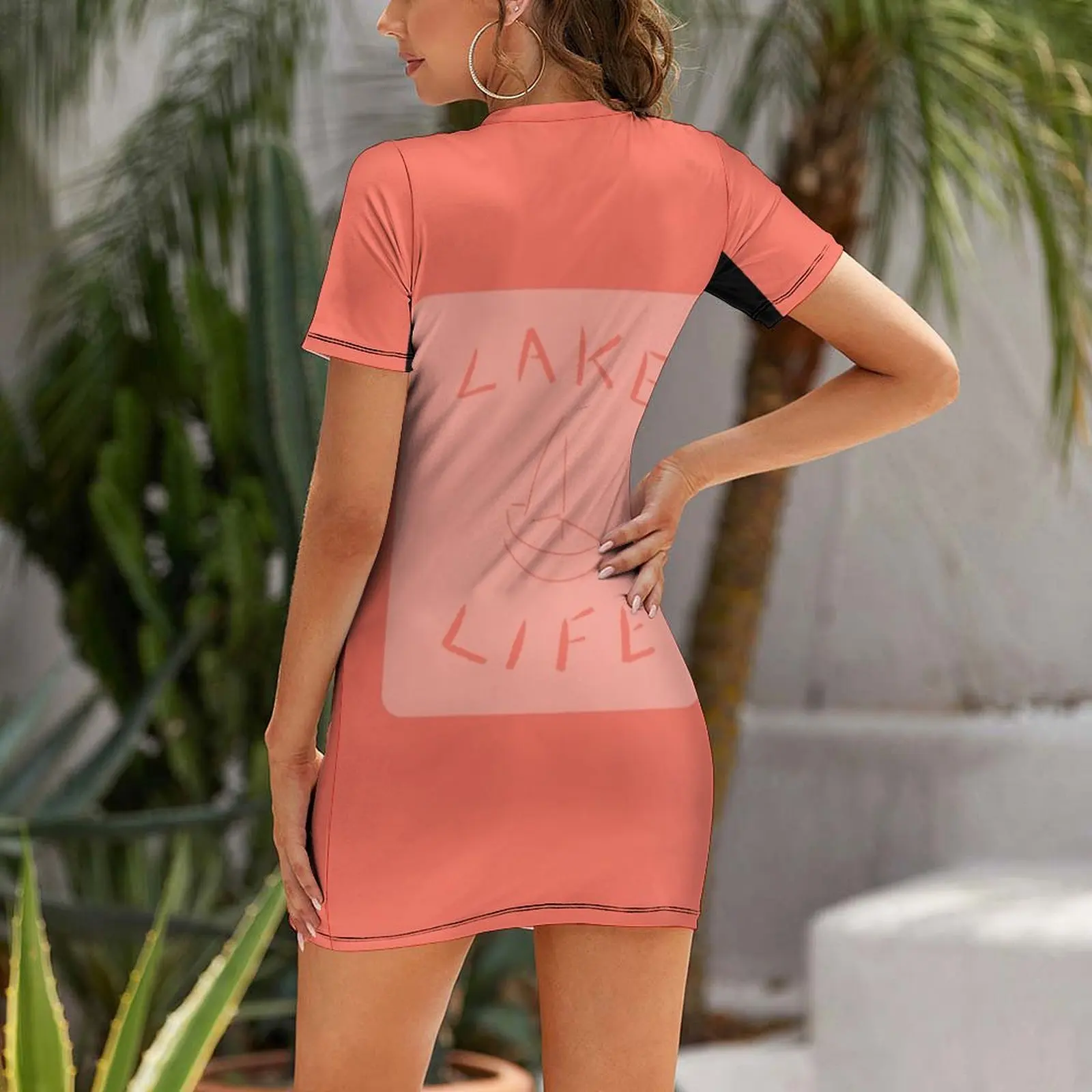 Lake Life (Light Red) Short-Sl - Korean Lifestyle Trends 리뷰 및 가격