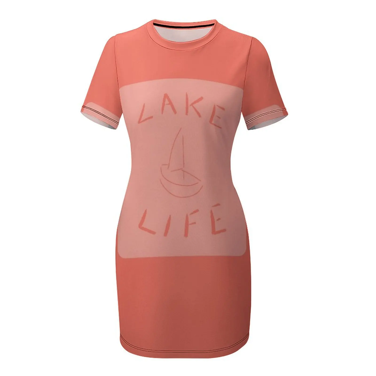 Lake Life (Light Red) Short-Sl - Korean Lifestyle Trends 리뷰 및 가격