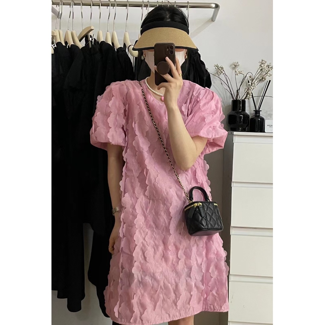 Floral Bubble Sleeve Dress Kor - Korean Lifestyle & Kids Boutique 리뷰 및 가격