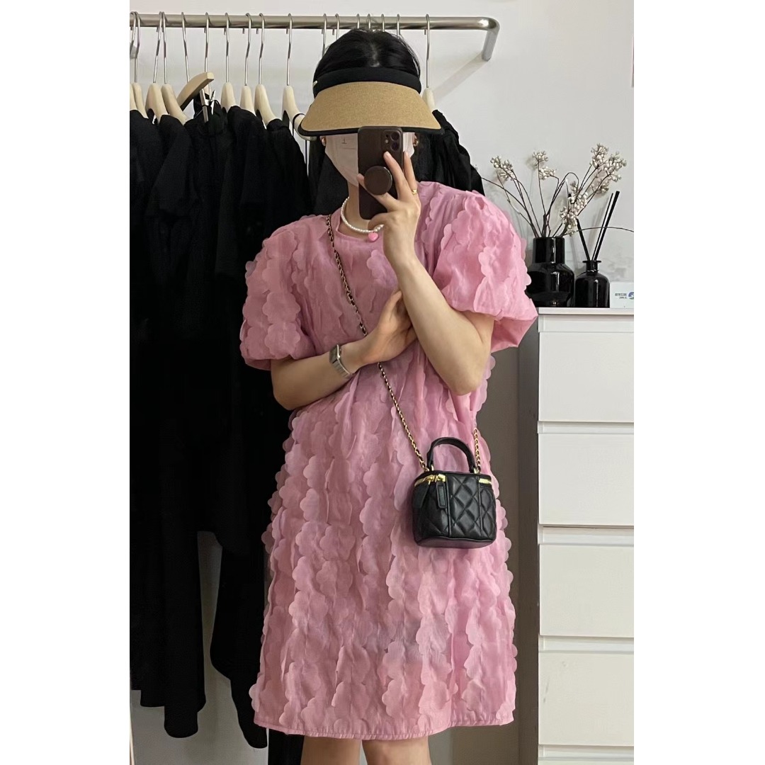 Floral Bubble Sleeve Dress Kor - Korean Lifestyle & Kids Boutique 리뷰 및 가격