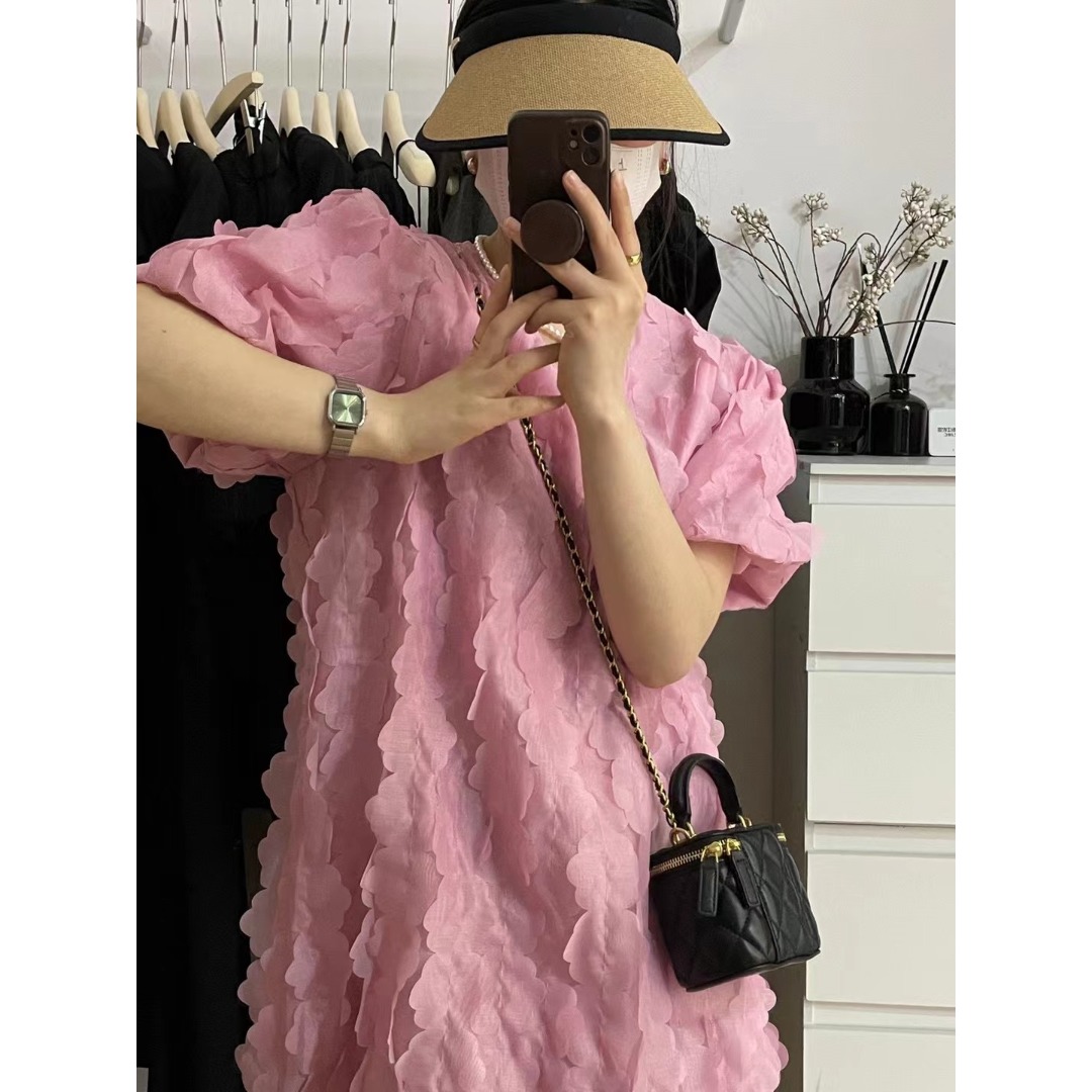Floral Bubble Sleeve Dress Kor - Korean Lifestyle & Kids Boutique 리뷰 및 가격